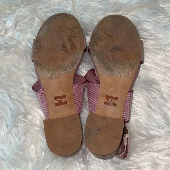 Toms Poppy Mauve Corduroy Sandals