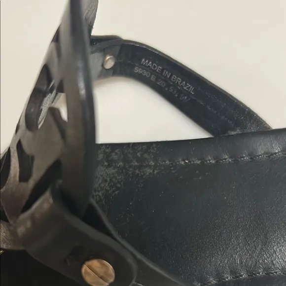 Tory Burch Black Miller Leather Sandals