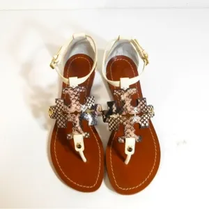 Tory Burch Chandler Phoebe Snake Sandals, SZ 7
