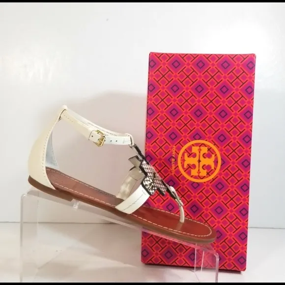 Tory Burch Chandler Phoebe Snake Sandals, SZ 7