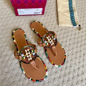 Tory Burch Enamel Miller Multicolor Sandals