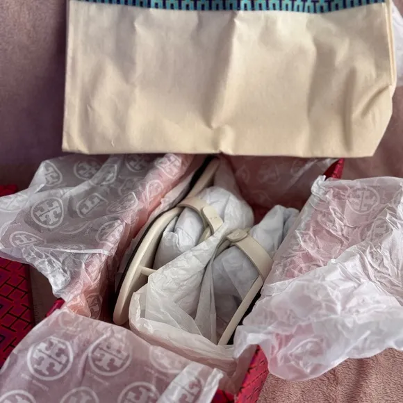 Tory Burch Ivory Miller Sandals