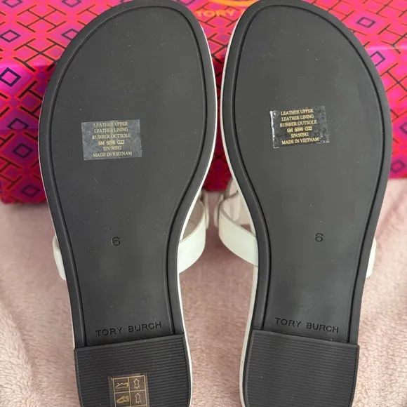 Tory Burch Ivory Miller Sandals