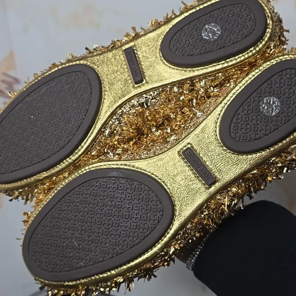 Tory Burch Minnie Gold Women's Shoes Size 6 New Without Box