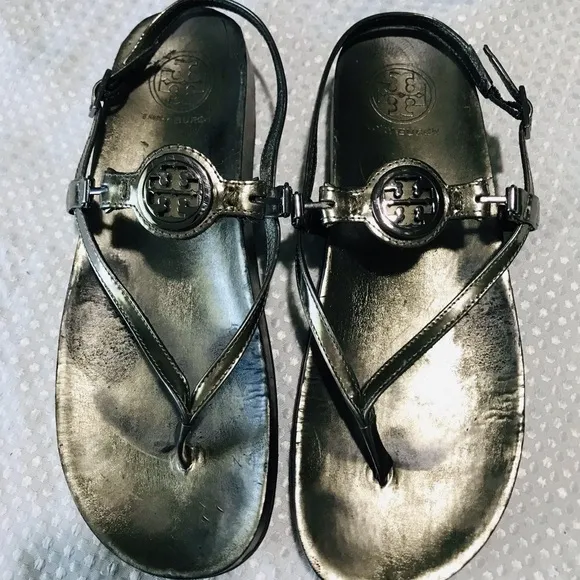 Tory Burch silver sandals