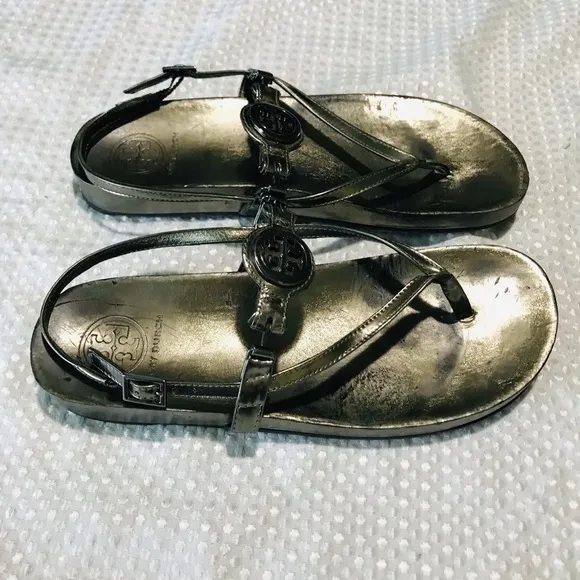 Tory Burch silver sandals