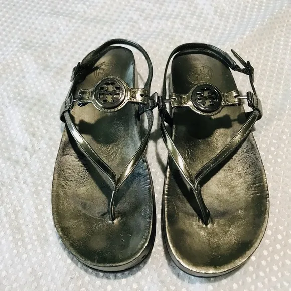 Tory Burch silver sandals