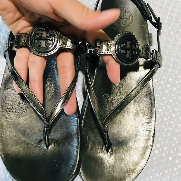 Tory Burch silver sandals