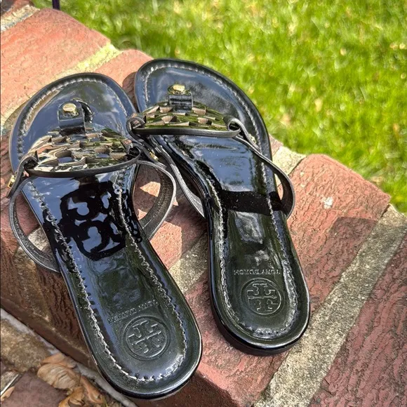 Tory Burch Women's Black Sandals size 8 1/2