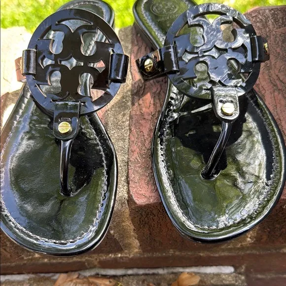 Tory Burch Women's Black Sandals size 8 1/2
