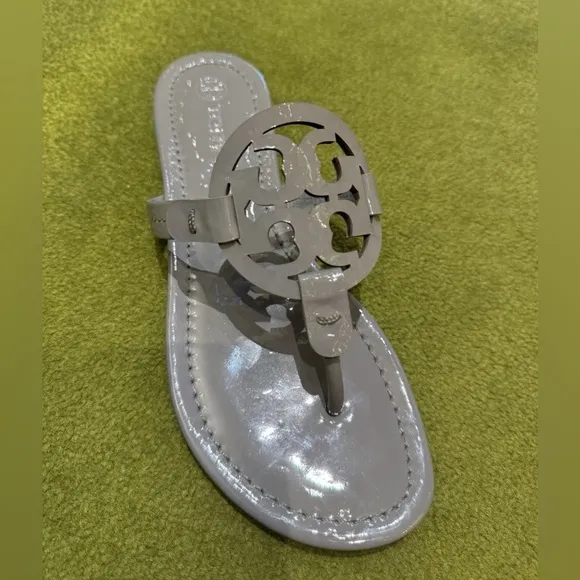 Tory Burch Women's Miller Sandals, Malta Gray, Size 8