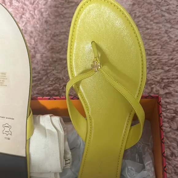 Tory Burch Yellow Flip Flop Sandals