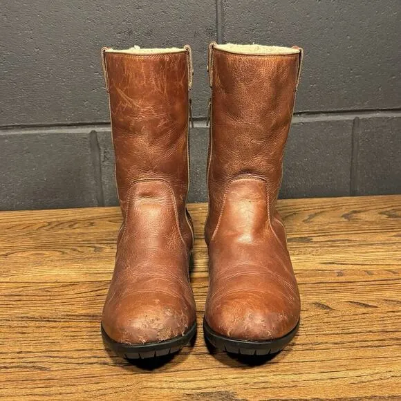 Ugg Australia Burroughs Chestnut Waterproof Sheepskin Boots Women’s 9
