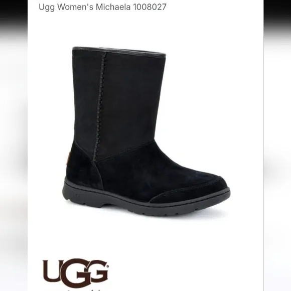 UGG Australia Michaela WATERPROOF Boots Black Size 5 WOMEN 1008027