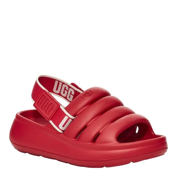 UGG Big Kids Sport Yeah Sandals Samba-Red Size 3K