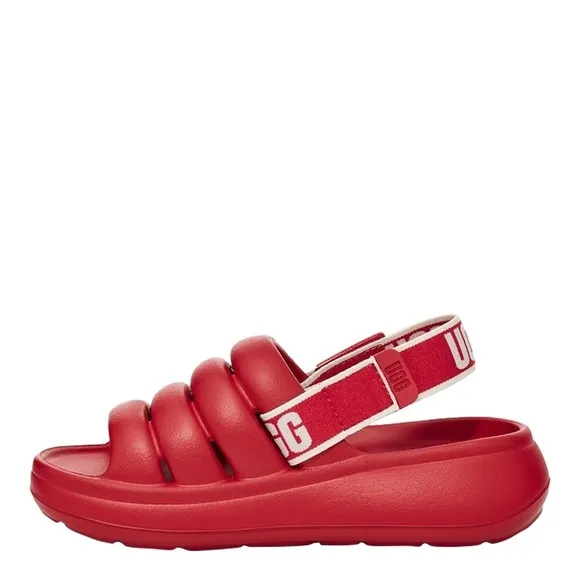 UGG Big Kids Sport Yeah Sandals Samba-Red Size 3K