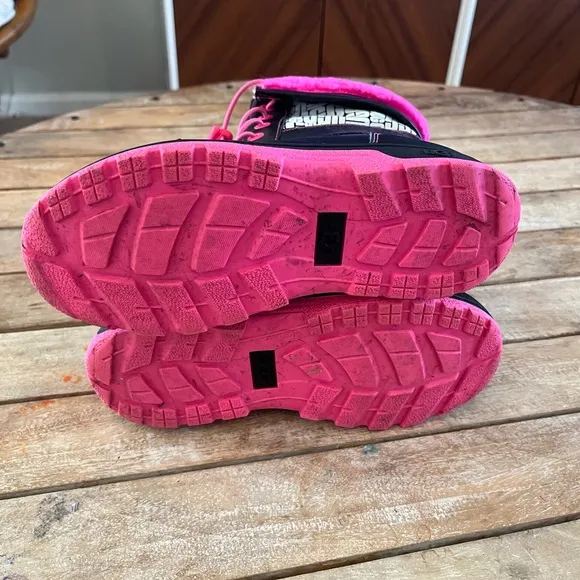 UGG Black and Pink Fur Lined Winter waterproof Boots kids 3
