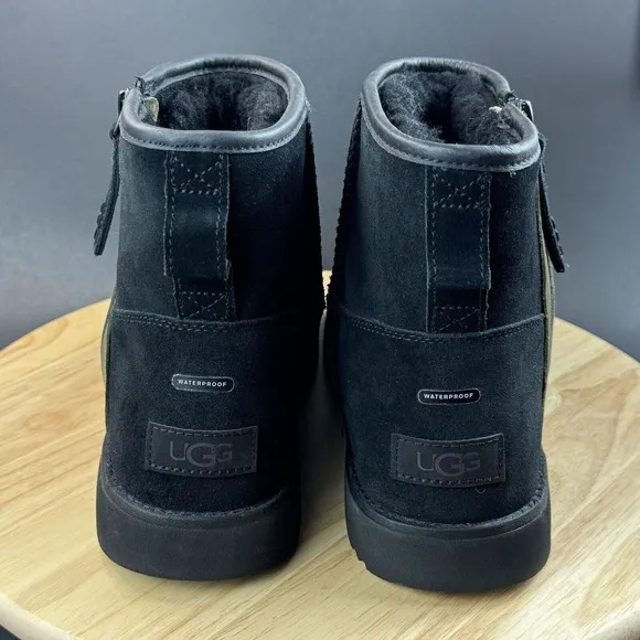 UGG CLASSIC MINI ZIP SHEEPWOOL WATERPROOF WINTER BOOTS, MEN US 9 EUR 42