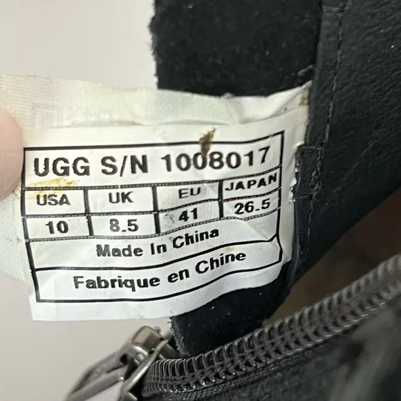 Ugg Emalie Waterproof wedge ankle boots black 10