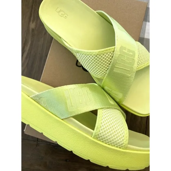 UGG EMILY MESH WOMEN’S SLIDES SANDALS 1119491 POLLEN YELLOW/ AUTHENTIC