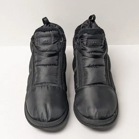 UGG Lakesider Zip Puff Boots, Black, Women's 9.5 M