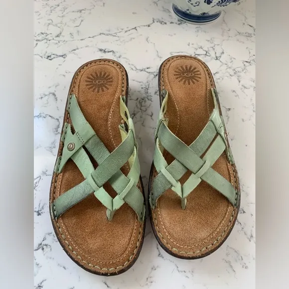 UGG leather woman’s Sandals size 7  NWOT