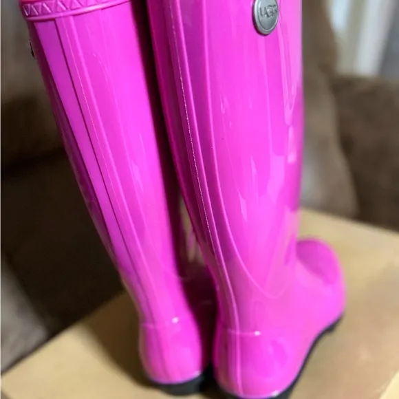 UGG Pink and Black Boots Waterproof Tall