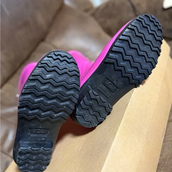 UGG Pink and Black Boots Waterproof Tall