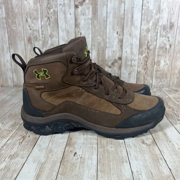 Under Armour Men's Uniform/Black UA Wall Hanger Leather Mid‎ Hiking Boots US 12