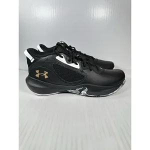 Under Armour UA Lockdown 6 Basketball Shoe Black Gold 3025616-003 Mens Size 10.5