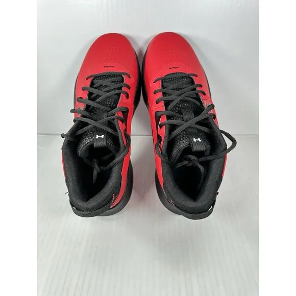 Under Armour UA Lockdown 6 Basketball Shoes Black Red 3025616-600 Mens Size 11