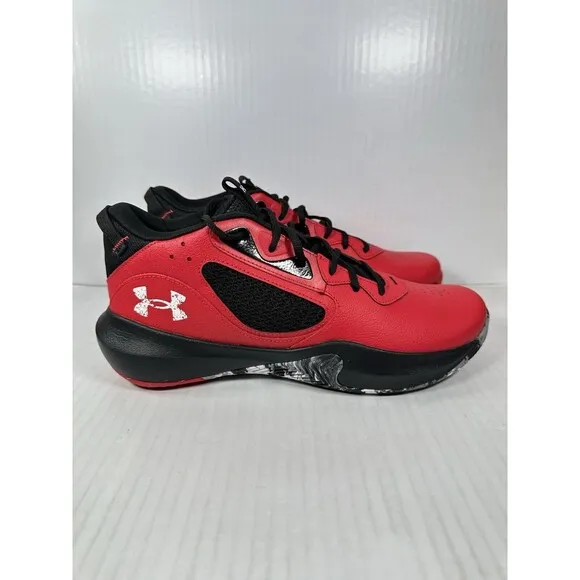 Under Armour UA Lockdown 6 Basketball Shoes Black Red 3025616-600 Mens Size 11