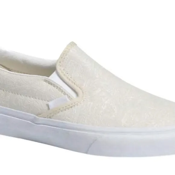 Vans Classic Slip-On Princess Paisley Bone Women Shoes size7 new