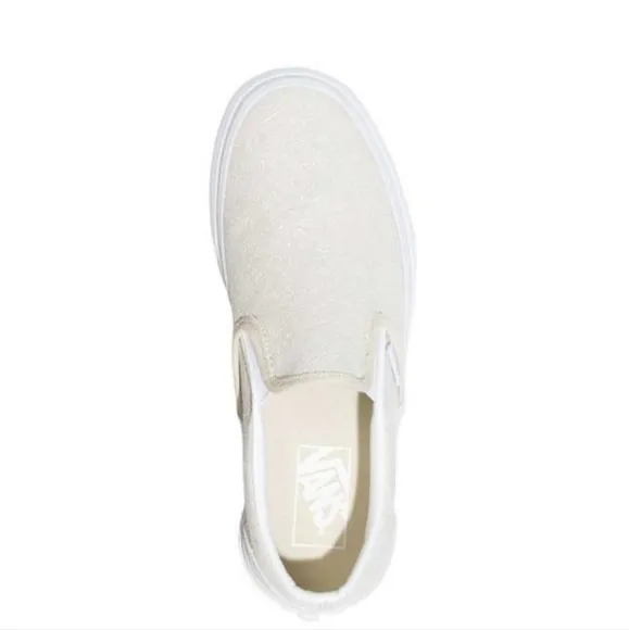 Vans Classic Slip-On Princess Paisley Bone Women Shoes size7 new