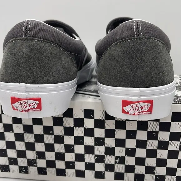Vans Men's Gray Slip-On Shoes Skate Slip-OnPewter/True WhiteVN0A5FCA195 Snkrs