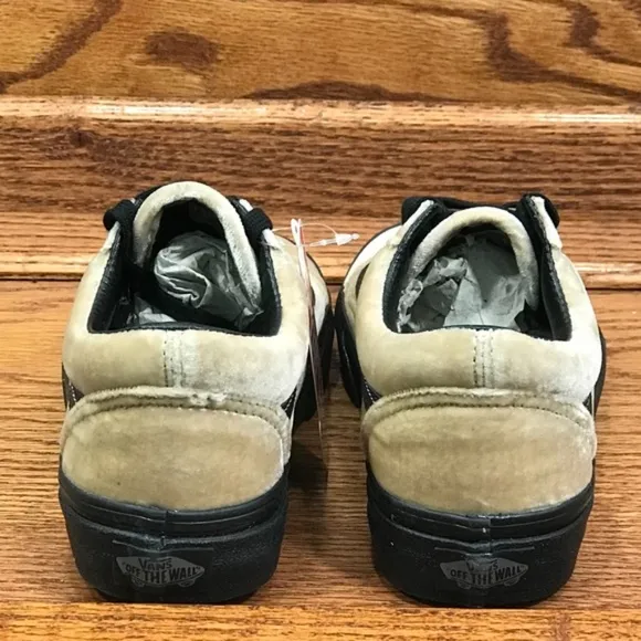 Vans Old Skool Velvet Tan Black Shoes