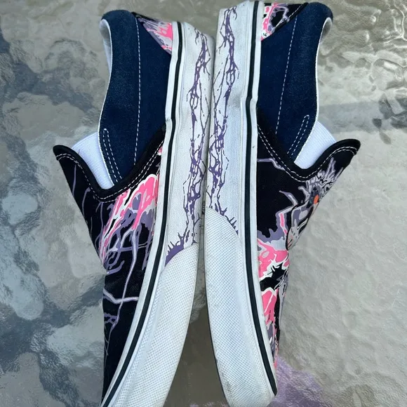 Vans Slip On Zap glow in the Dark trippy Skull skate shoe sneakers men’s 7.5/9 W