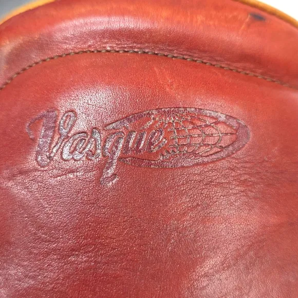 Vasque Vintage Leather Hide Brown Rugged Hiking Boots Womens 8.5 GUC