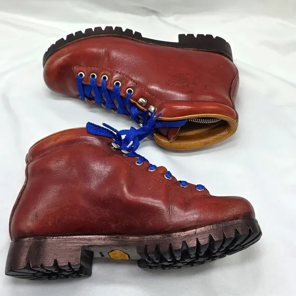 Vasque Vintage Leather Hide Brown Rugged Hiking Boots Womens 8.5 GUC
