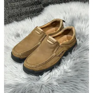 VENSHINE Mens Walking Shoes Leather Lightweight Breathable Casual Slip 7.5 NEW