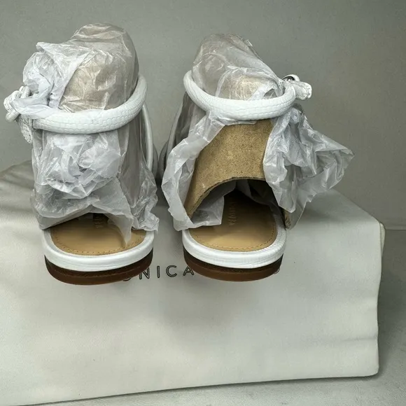 VERONICA BEARD Maci Leather Strappy Sandals coconut casual summer comfy outdoor