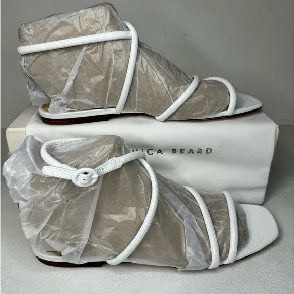 VERONICA BEARD Maci Leather Strappy Sandals coconut casual summer comfy outdoor