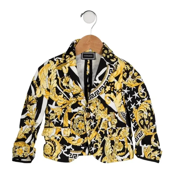 Versace infant boys pattern printed blazer 24m