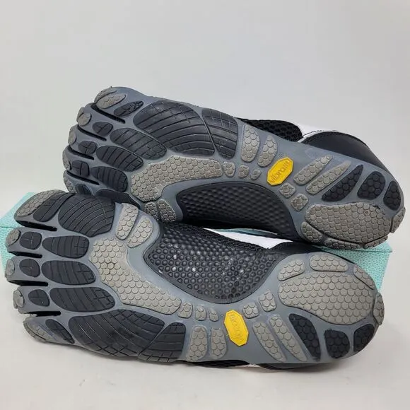 Vibram Fivefingers Shoes M338 Black White Vibrant EU-Sz 42 Womens 10.5 Men 9 NEW