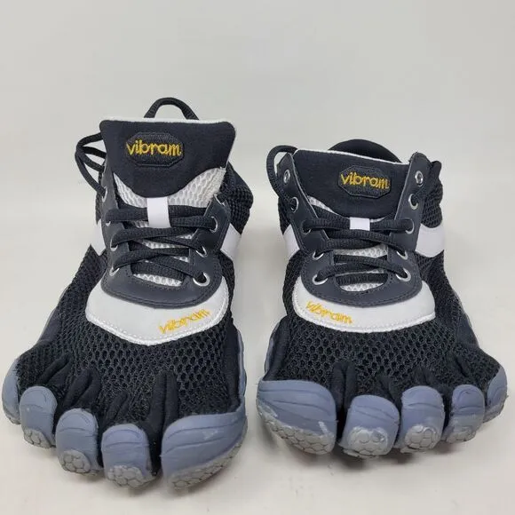 Vibram Fivefingers Shoes M338 Black White Vibrant EU-Sz 42 Womens 10.5 Men 9 NEW
