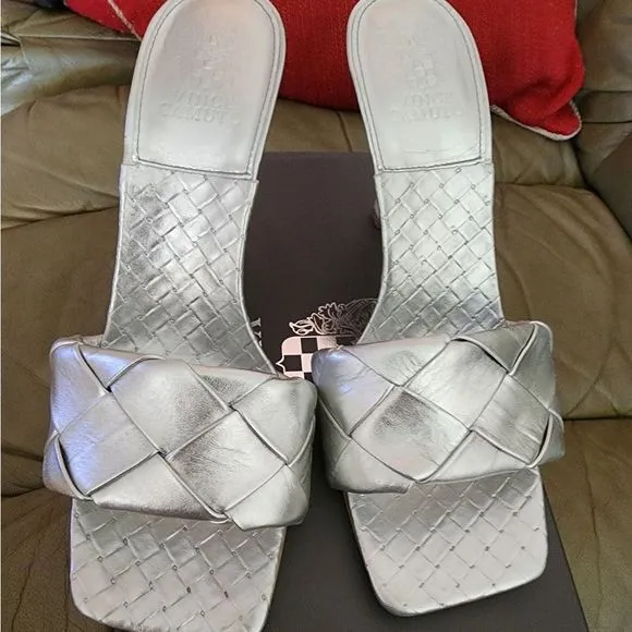 Vince camuto braided heeled sandals