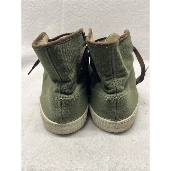Vintage 50’s 60’s Euro Green And Brown Sneaker Shoe 28.5 10.5 Men’s Hiking Camp