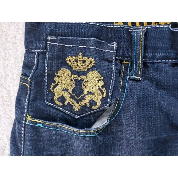 Vintage Antique Gold Brooklyn Fit 34Wx32I  Streetwear Funky Denim Jeans