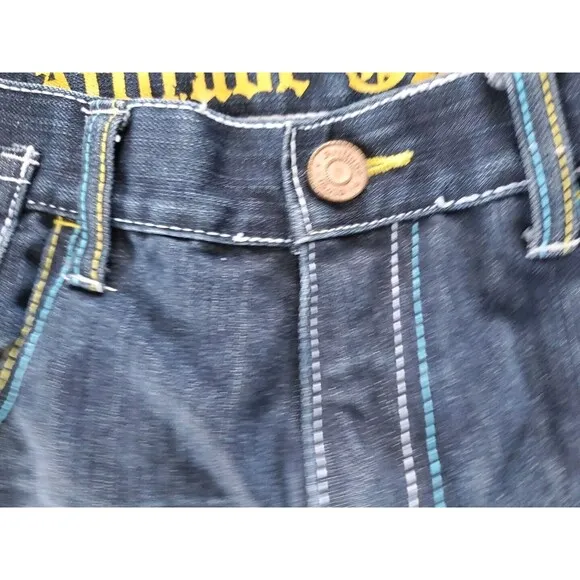 Vintage Antique Gold Brooklyn Fit 34Wx32I  Streetwear Funky Denim Jeans