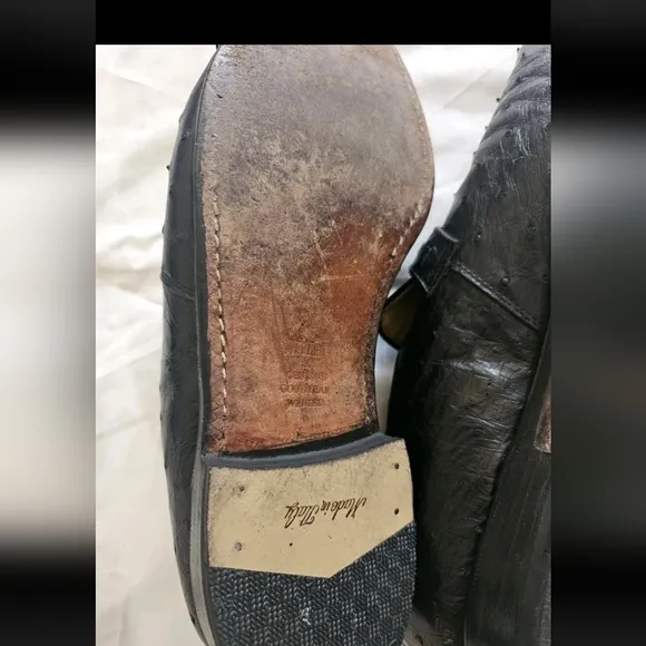 Vintage Ostrich Shoes Made In Italy 13 Wide ?